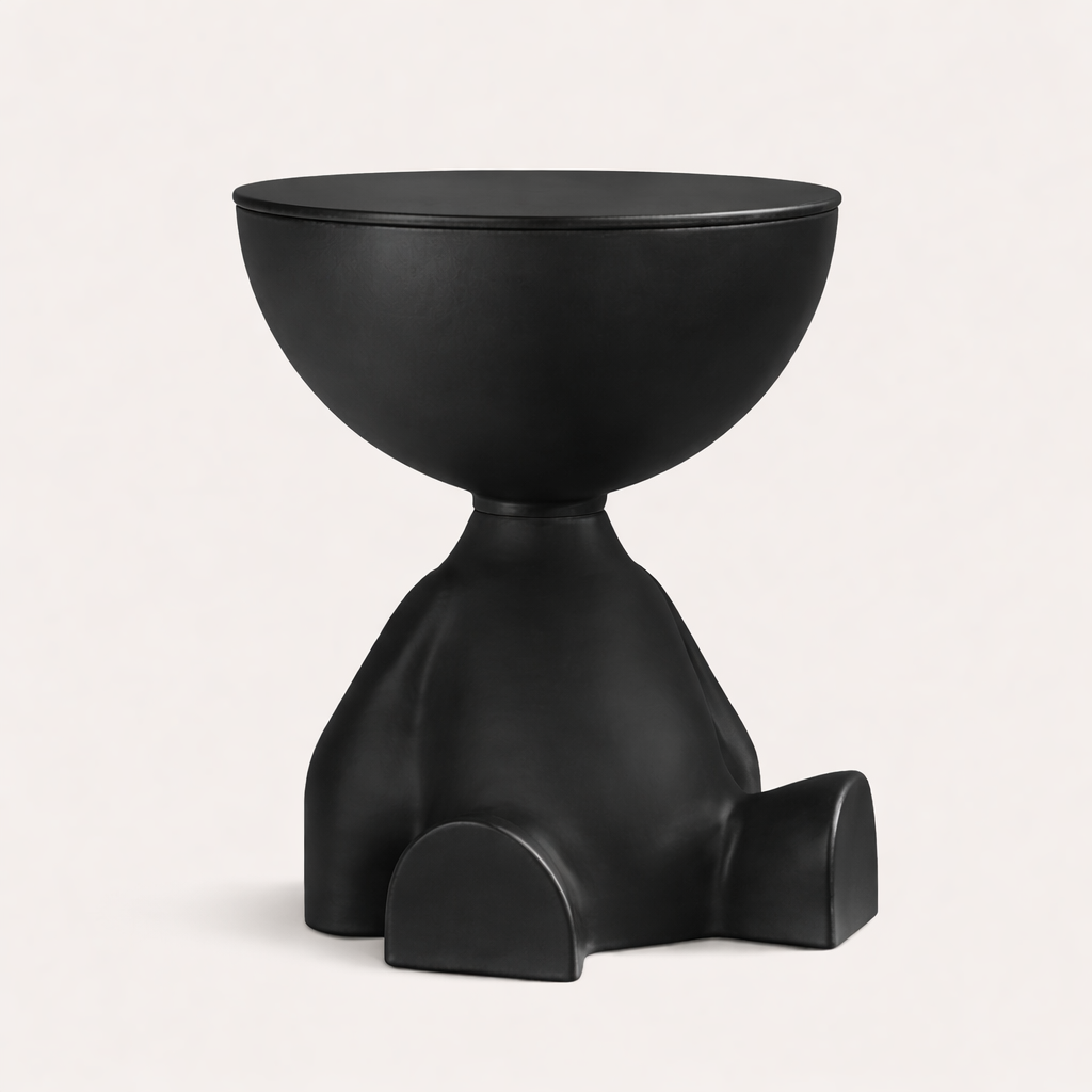 Schwarzer multifunktionaler Beistelltisch Deko-Accessoire