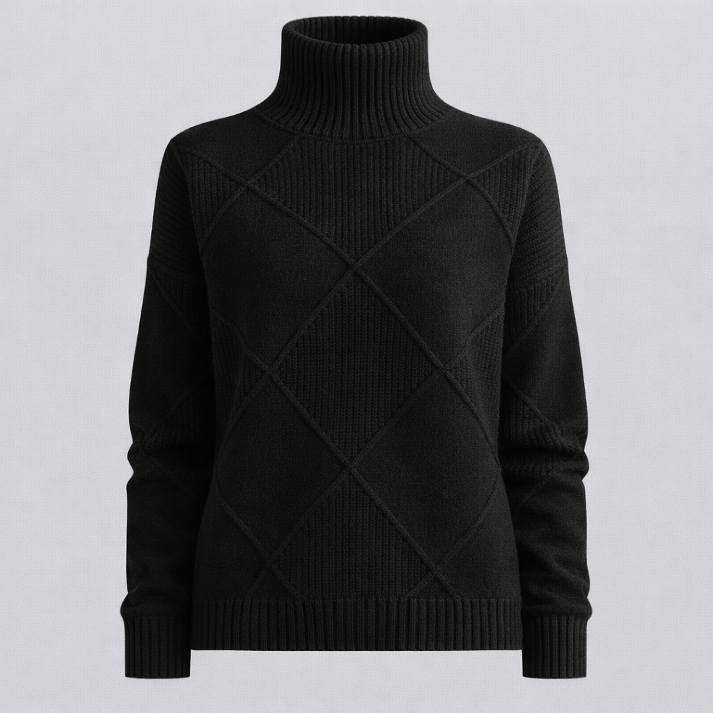 Pull Femme Col Roulé Confortable Garde-Robe Féminine