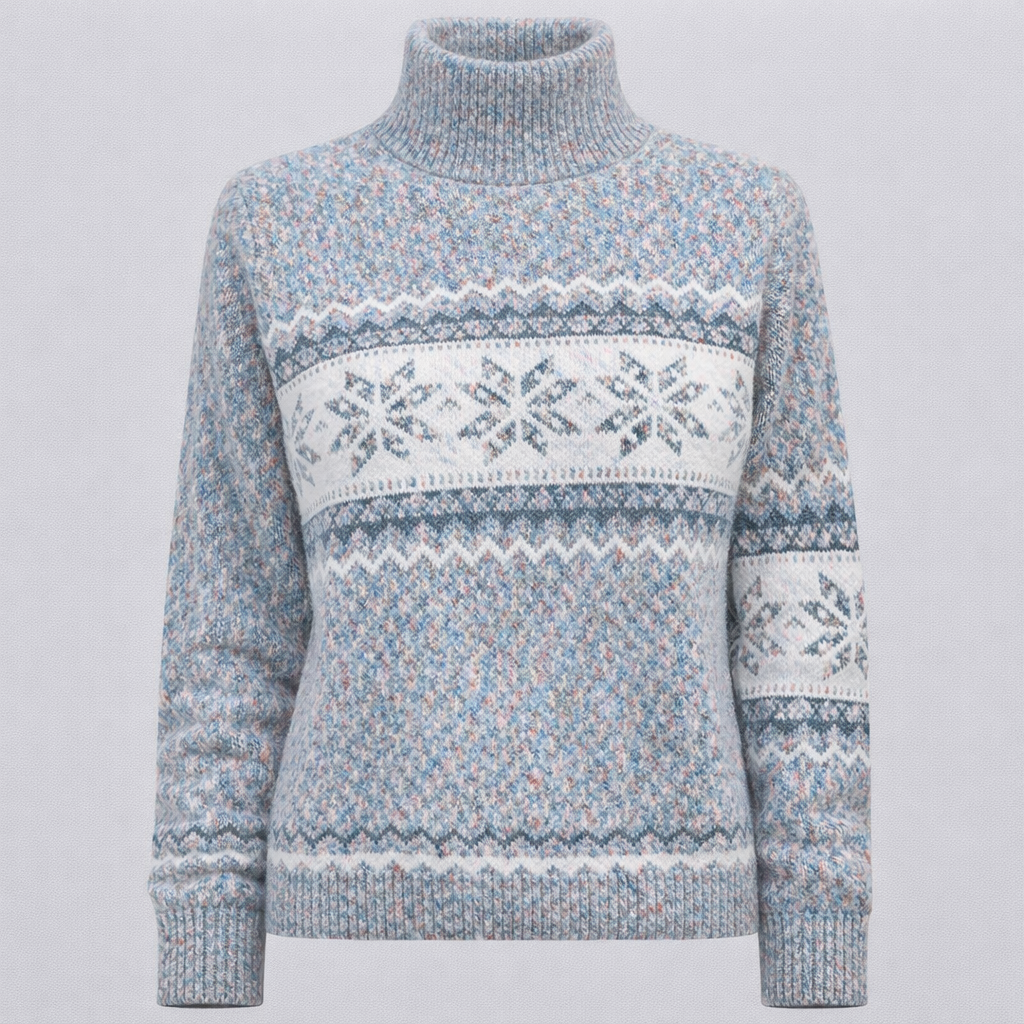 Vintage Weihnachts-Pullover Damen weich & warm gestrickt, originelles Muster – ideal für Feste
