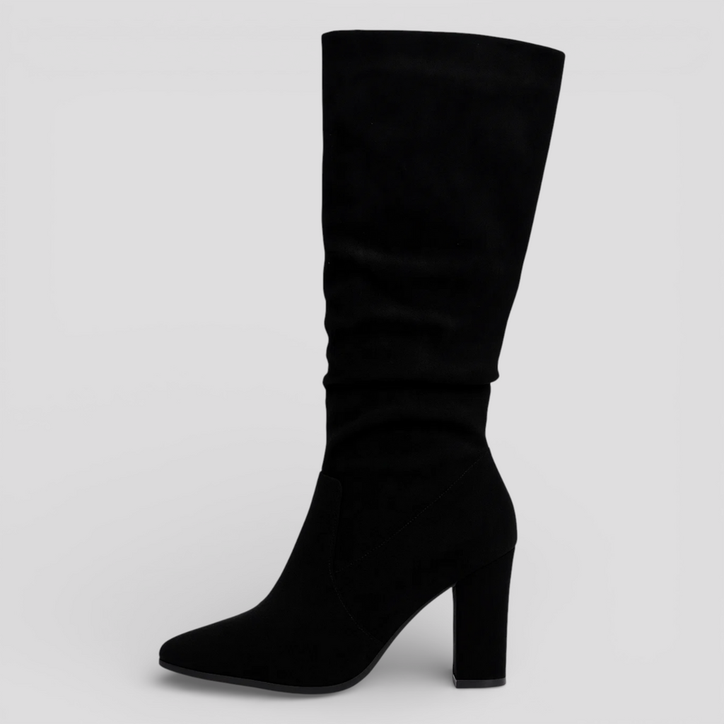 Bottes Noires en Daim pour Femmes en Daim Femme