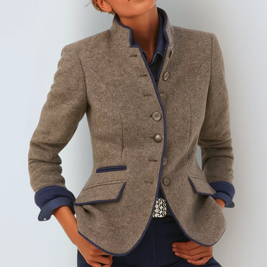 Cardigan Femme Élégant à Col Montant 0
