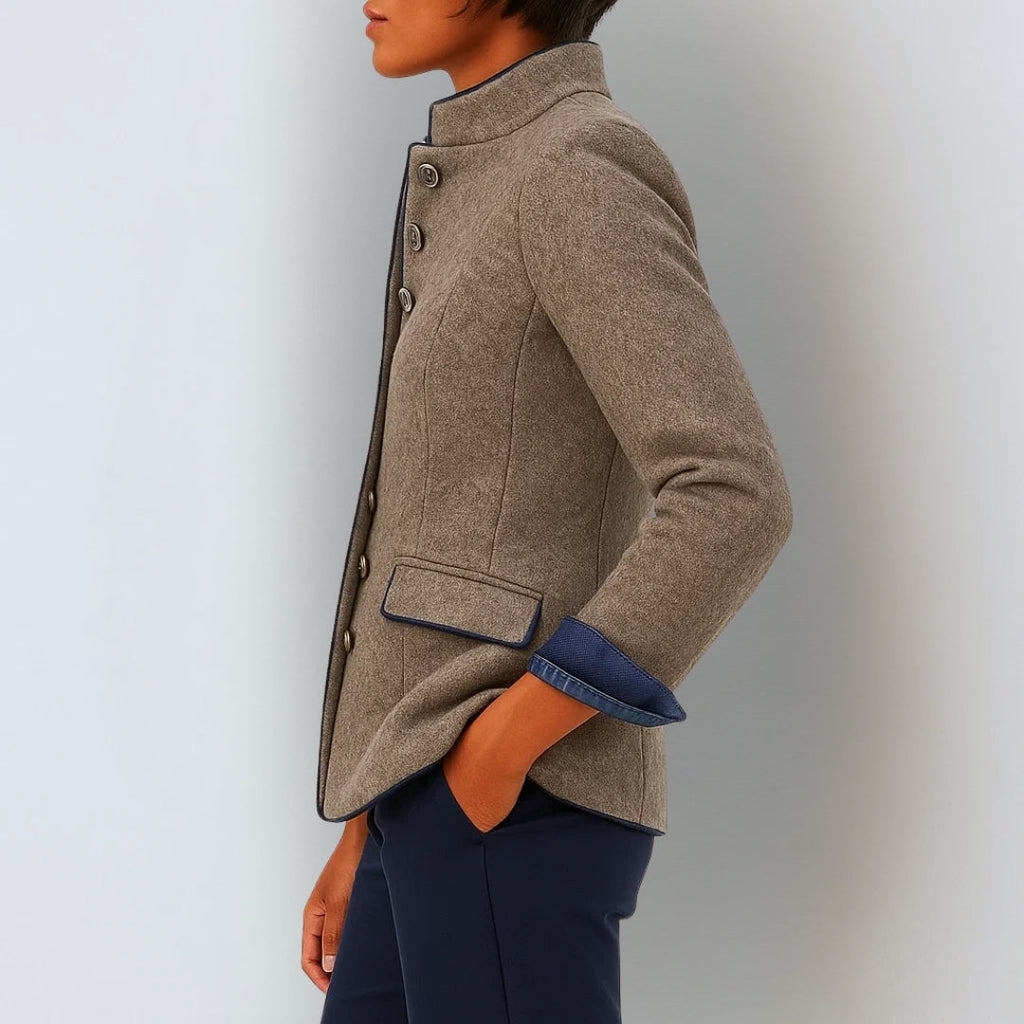 Cardigan Femme Élégant à Col Montant 1