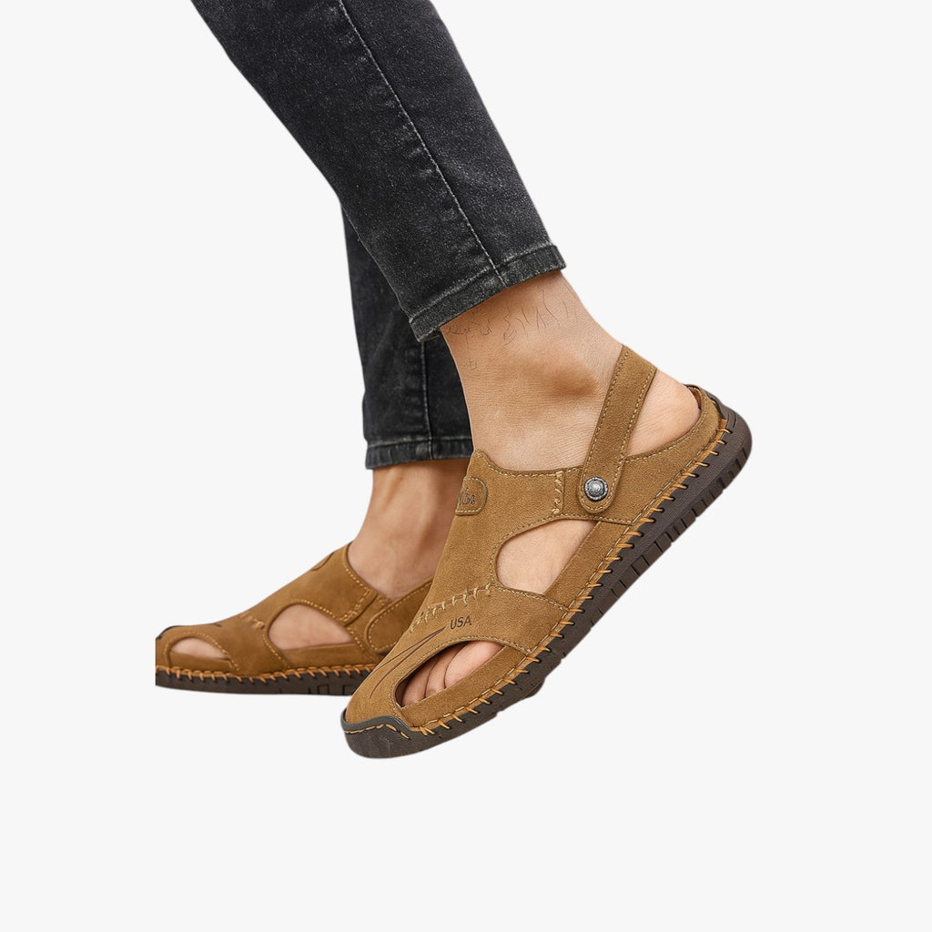 Sandales d'été pour homme - Cuir respirant et semelle antidérapante pour une touche de style