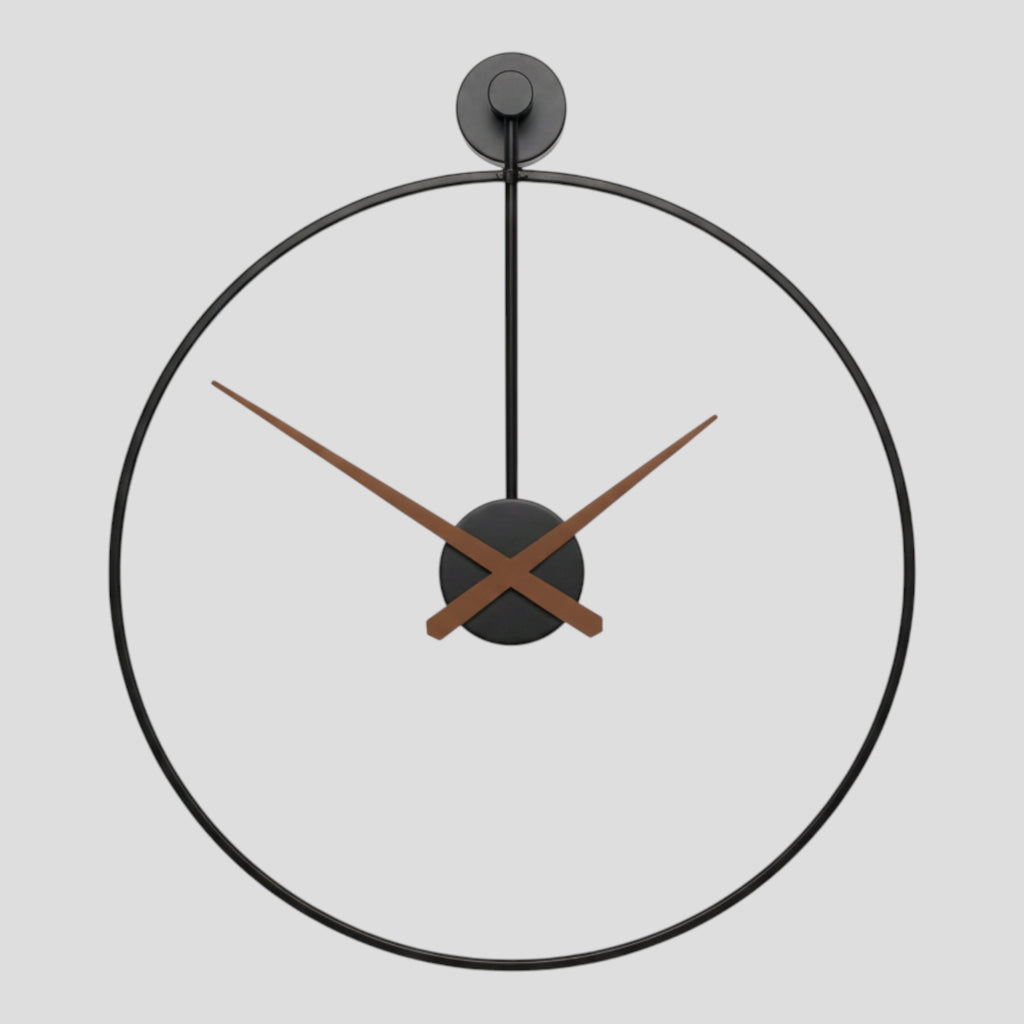 Horloge Murale Ronde avec Aiguilles Silencieuses Métal