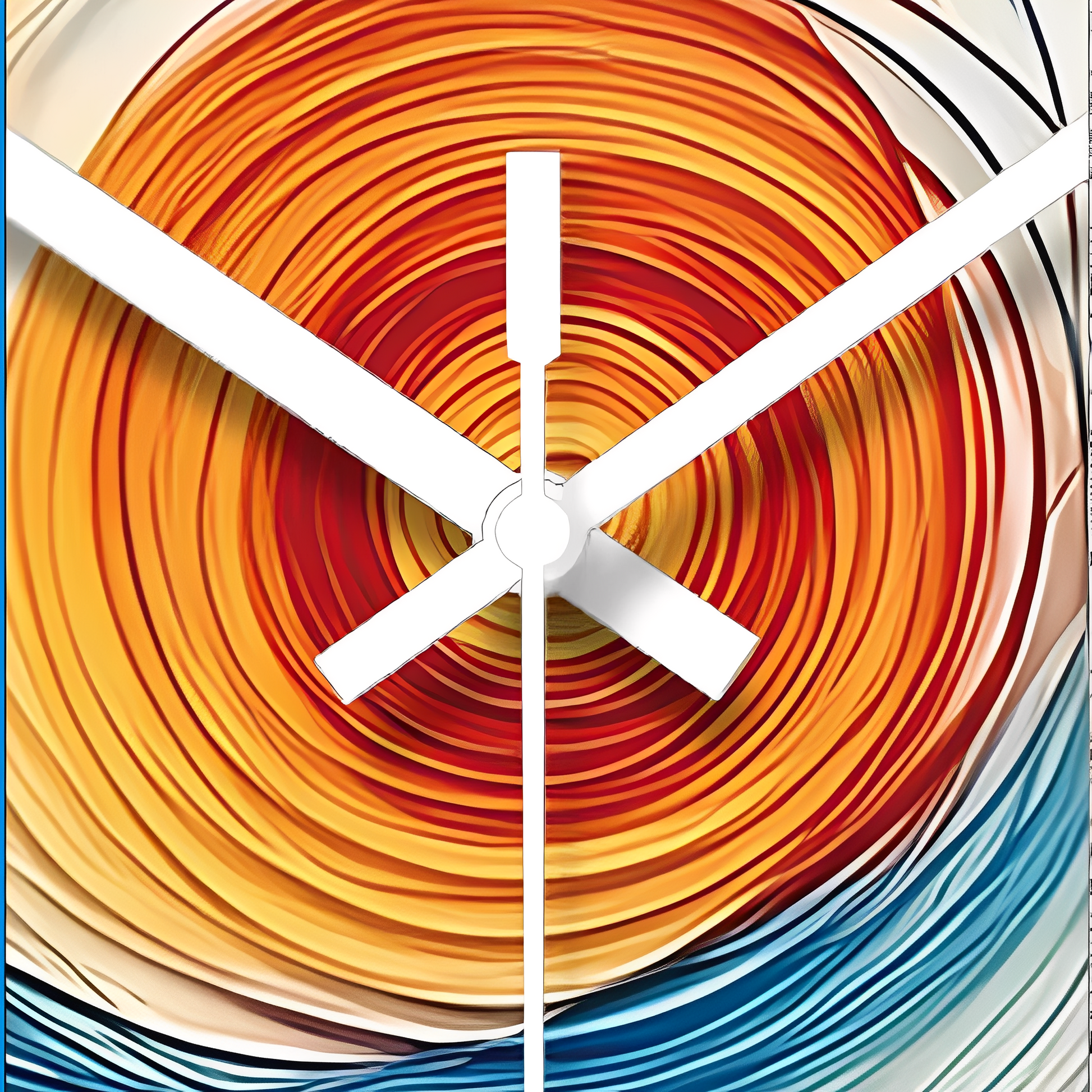 Horloge Murale Abstraite à Spirale Colorée – Design Moderne, 10/12/14 Pouces