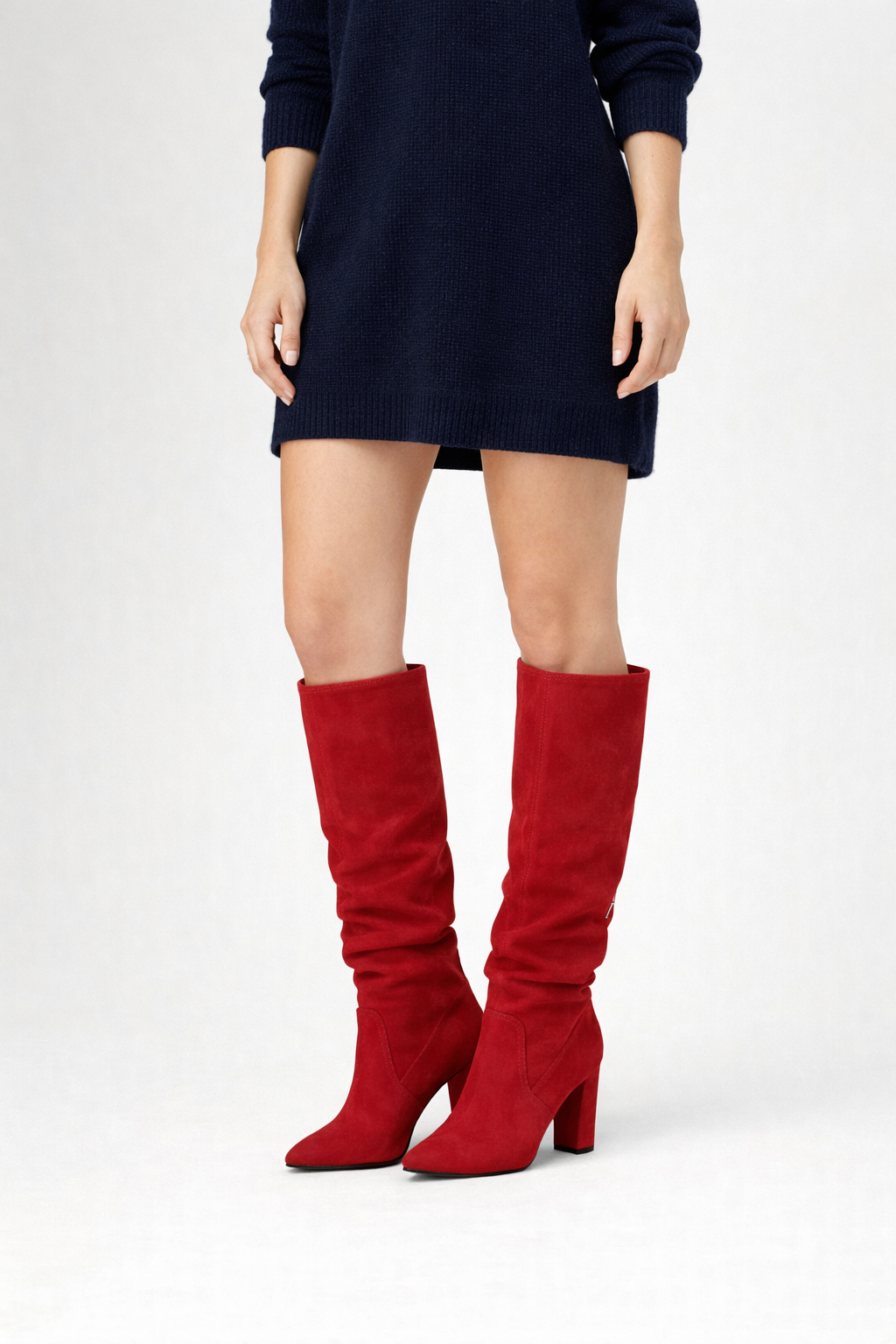 Bottes Noires en Daim pour Femmes en Daim Femme