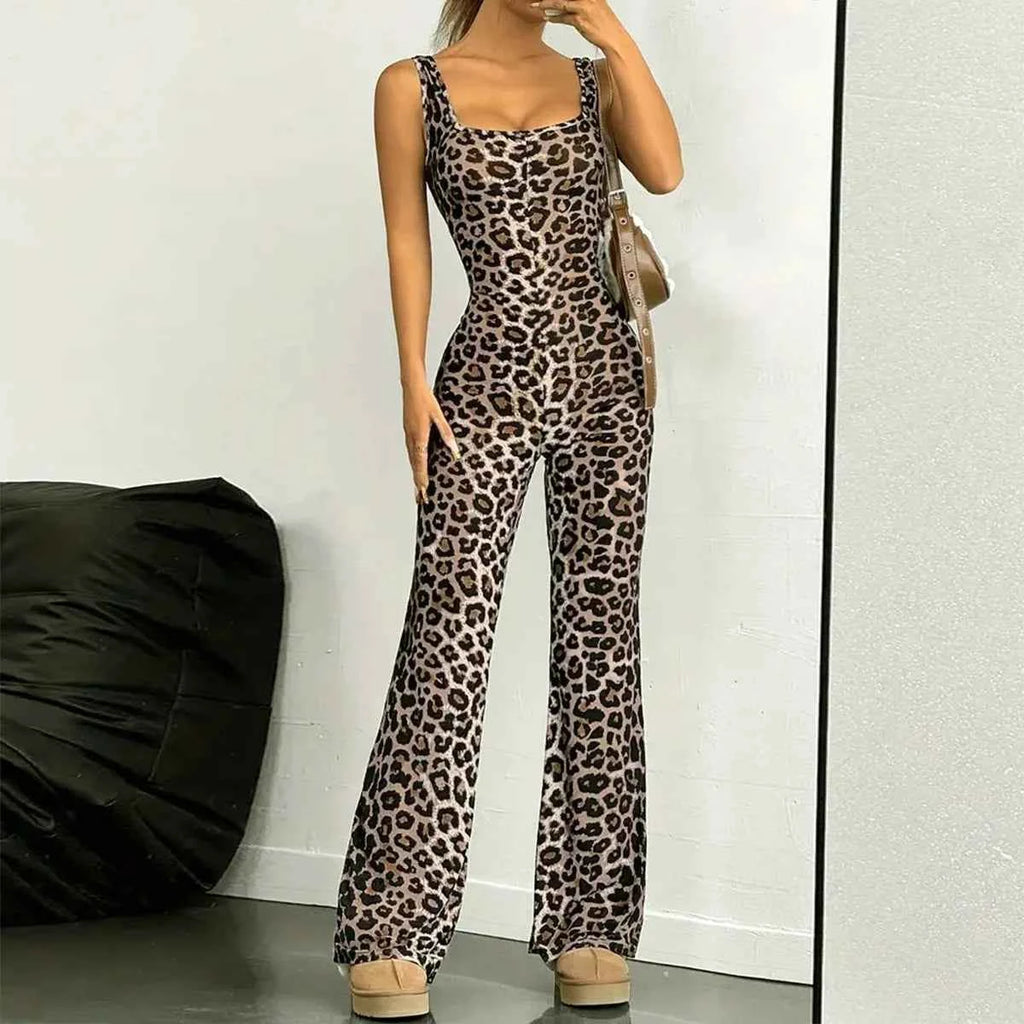 Combinaison Femme Chic Imprimé Léopard