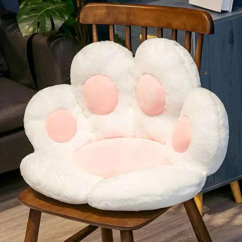 Coussin de Sol Kawaii en Peluche – Patte de Chat Mignonne