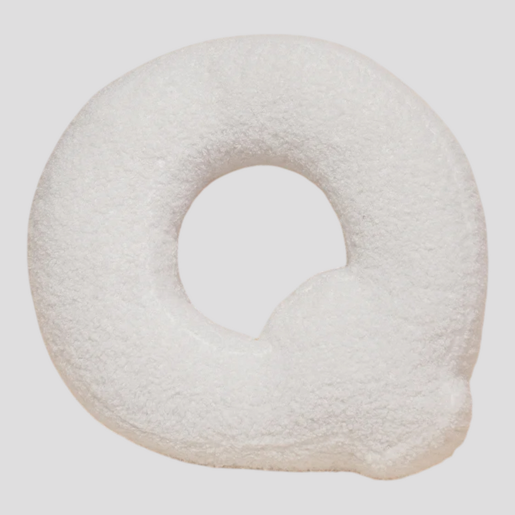 Coussin Lettre en Peluche – Alphabet Décoratif Blanc – 40 cm