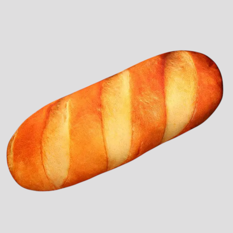 Coussin en Peluche Forme de Pain – Décoratif, Doux et Original – 50/70 cm