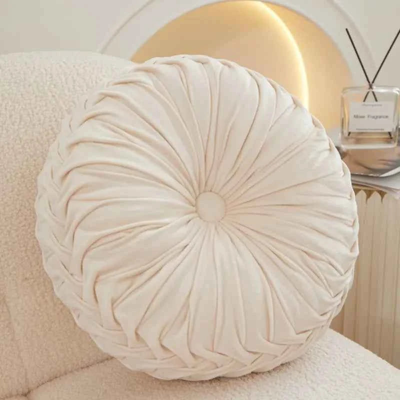 Coussin Plissé 3D Velours pour Bureau