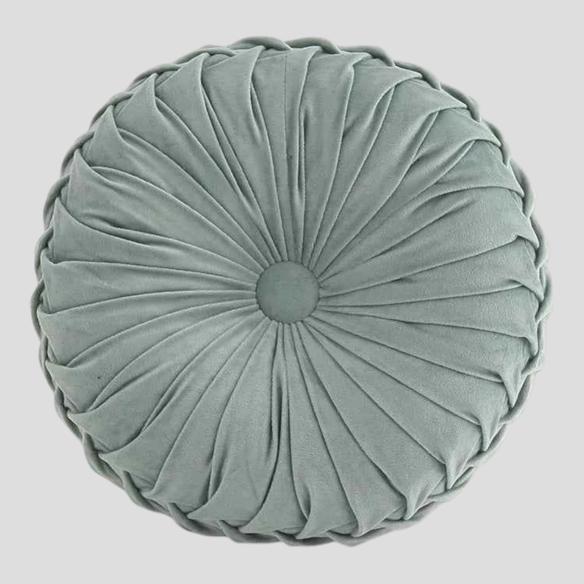 Coussin Rond Plissé 3D en Velours – 3 cm – Déco Canapé ou Bureau