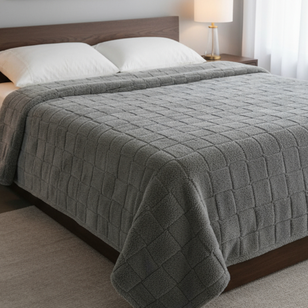 Couverture à Carreaux Douce et Confortable