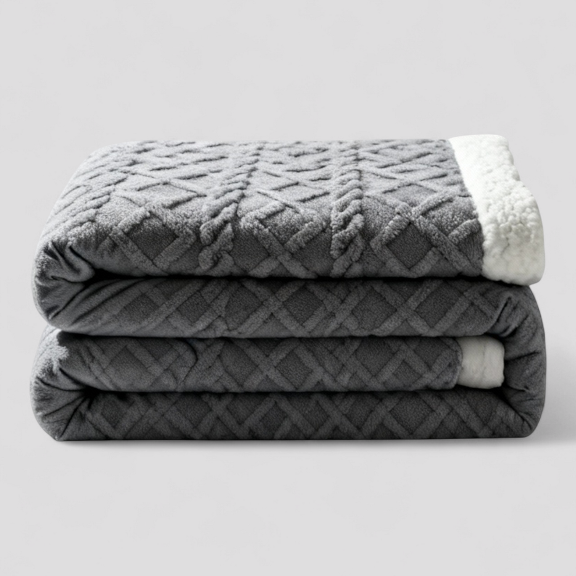 Couverture Lestée en Tissu Jacquard Élégant