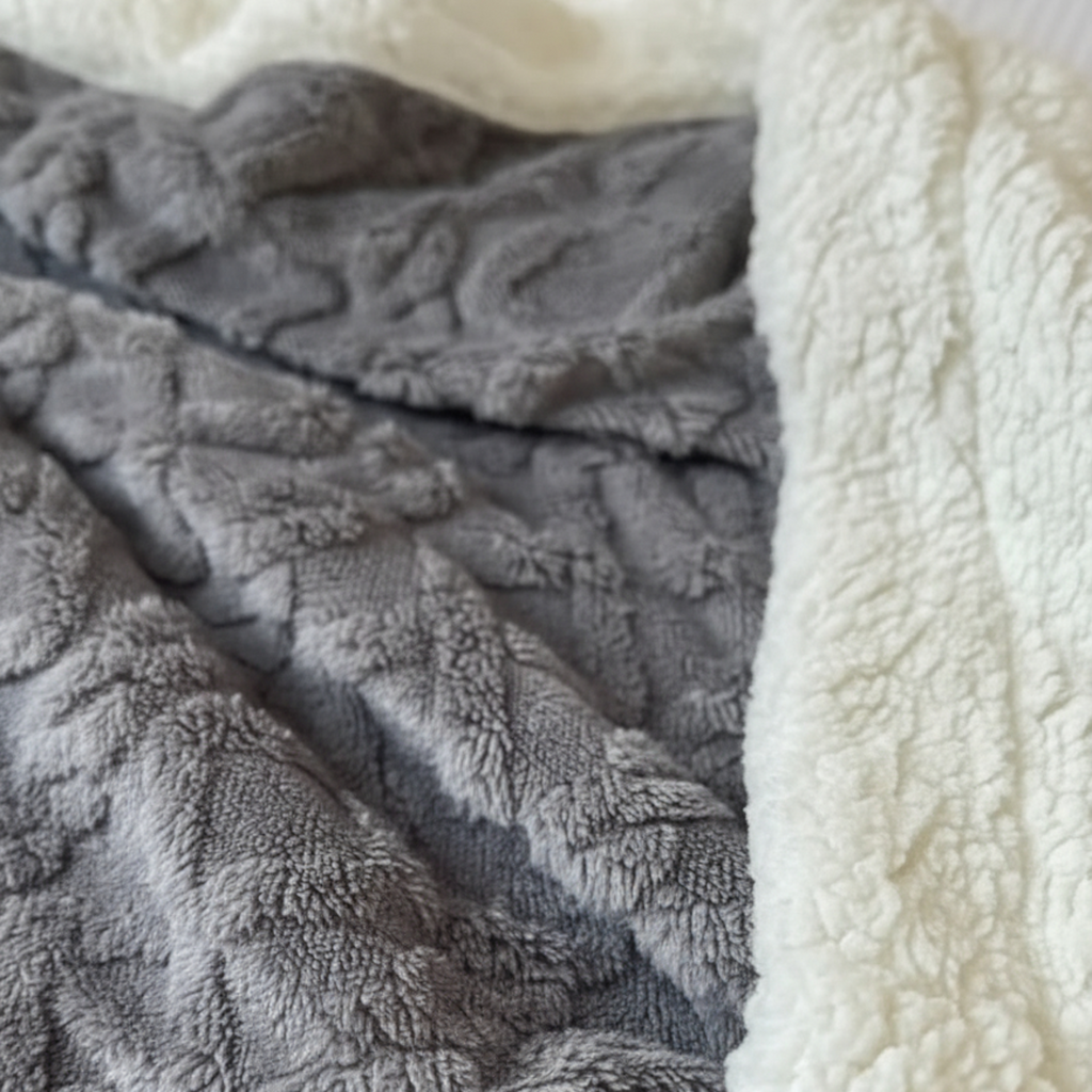 Couverture Lestée en Tissu Jacquard Élégant