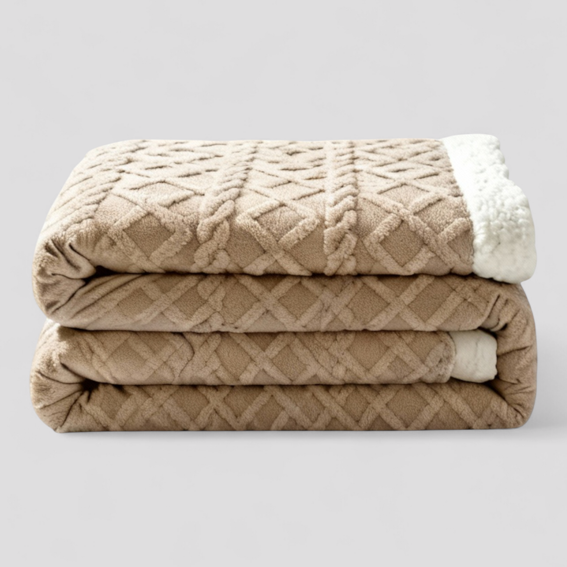 Couverture Lestée en Tissu Jacquard Élégant