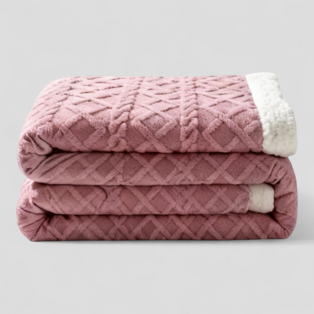 Couverture Lestée en Tissu Jacquard Élégant