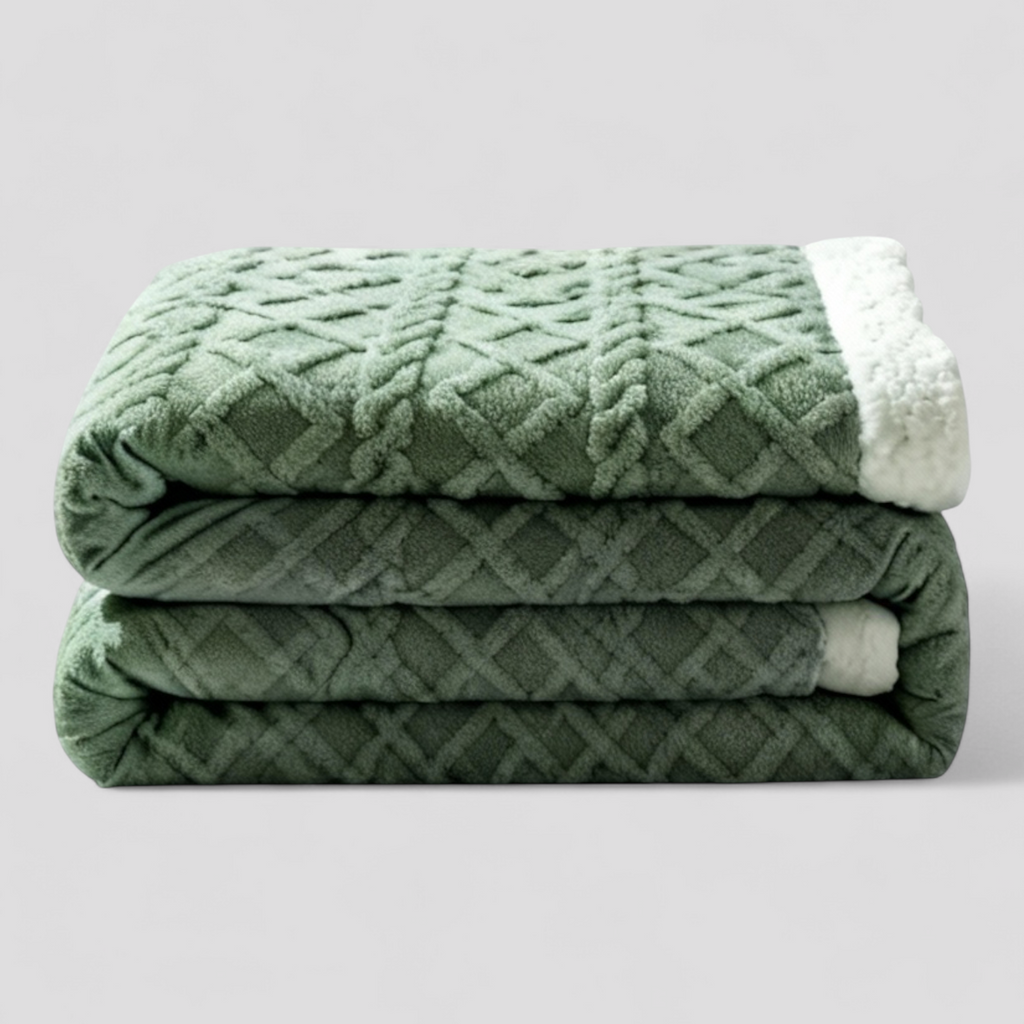 Couverture Lestée en Tissu Jacquard Élégant