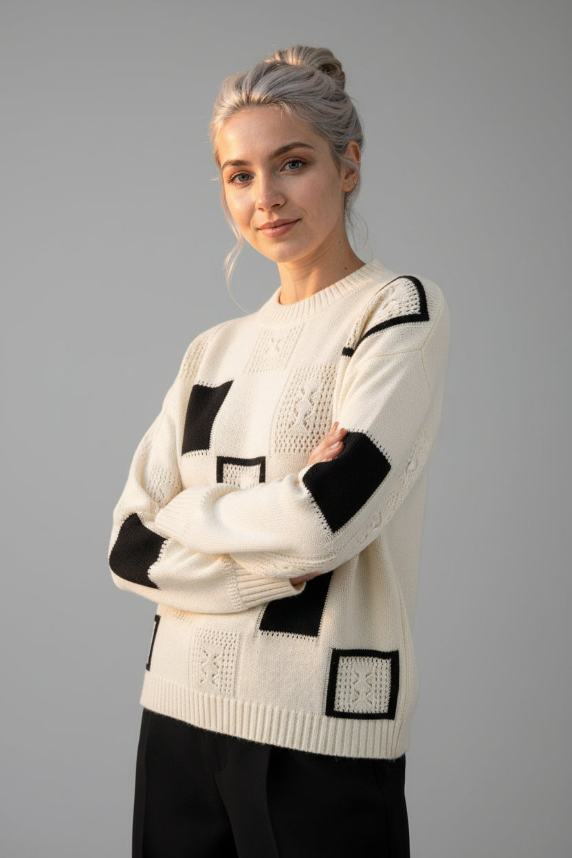 Pull Femme d'Automne Moderne Denim