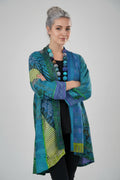 Schicker Damen-Cardigan aus Baumwolle, eleganter Stehkragen, ideal für Herbst-Winter