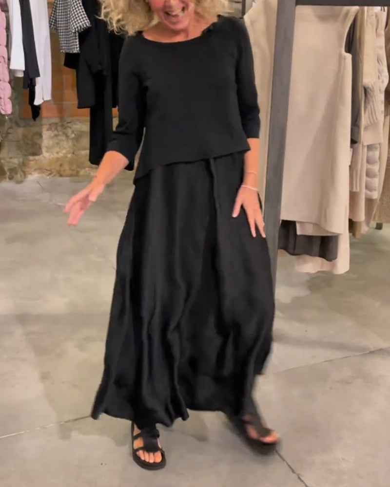 Ensemble Femme Élégant Haut et Robe 0