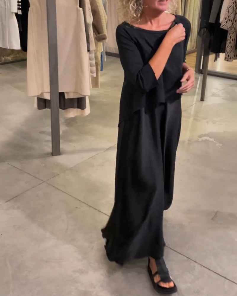 Ensemble Femme Élégant Haut et Robe 4