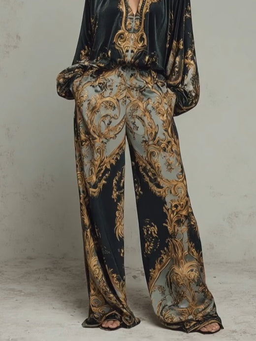 Ensemble Femme Élégant à Motifs Floraux 4
