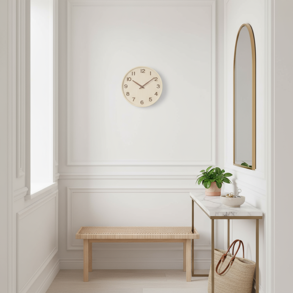 Horloge Murale Rétro en Bois – Style Vintage