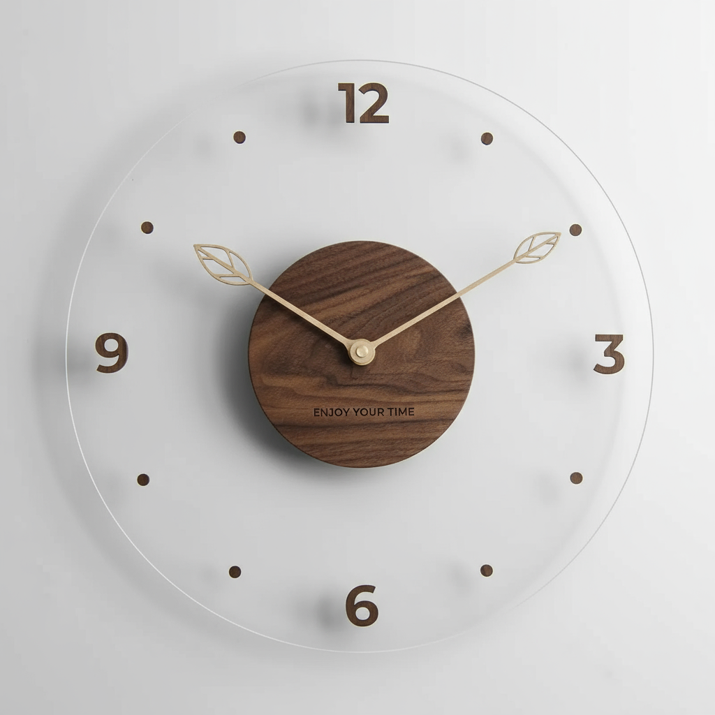 Watch Murale Minimaliste en Bois – Style Épuré
