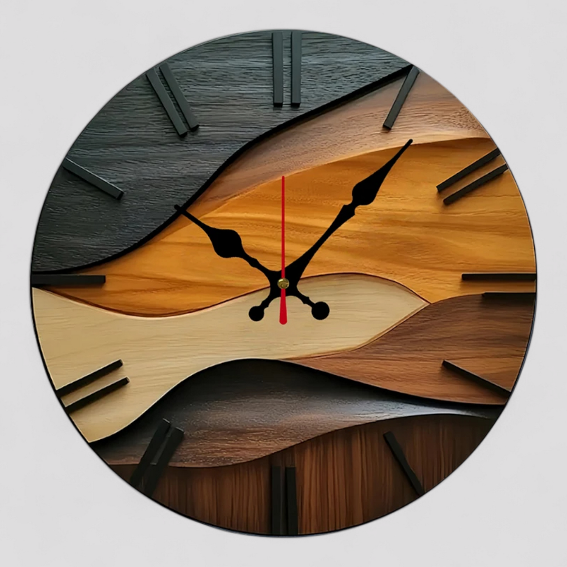 Watch Murale en Bois – Forme Ronde, Style Moderne
