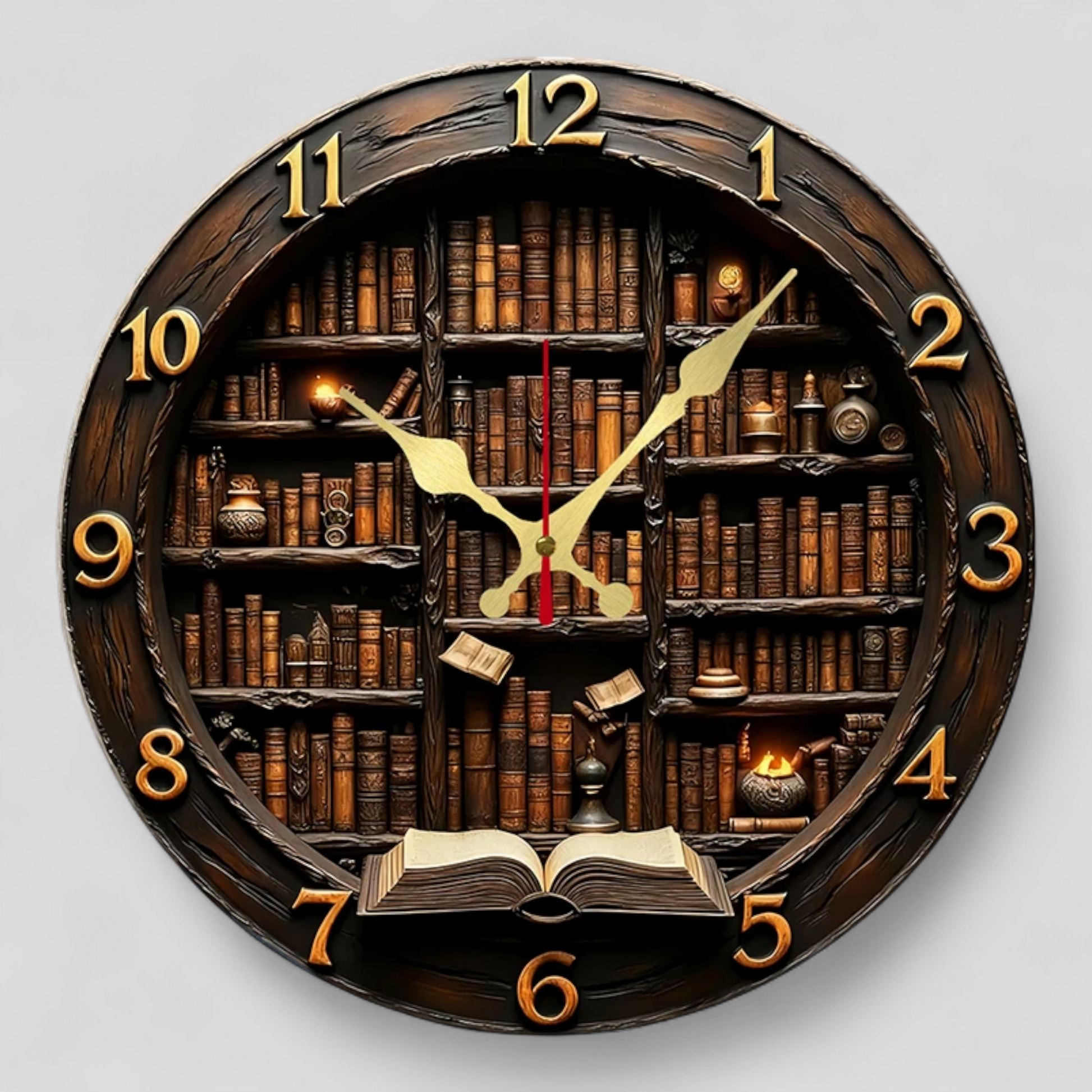 Horloge Murale Ronde en Bois – Style Minimaliste