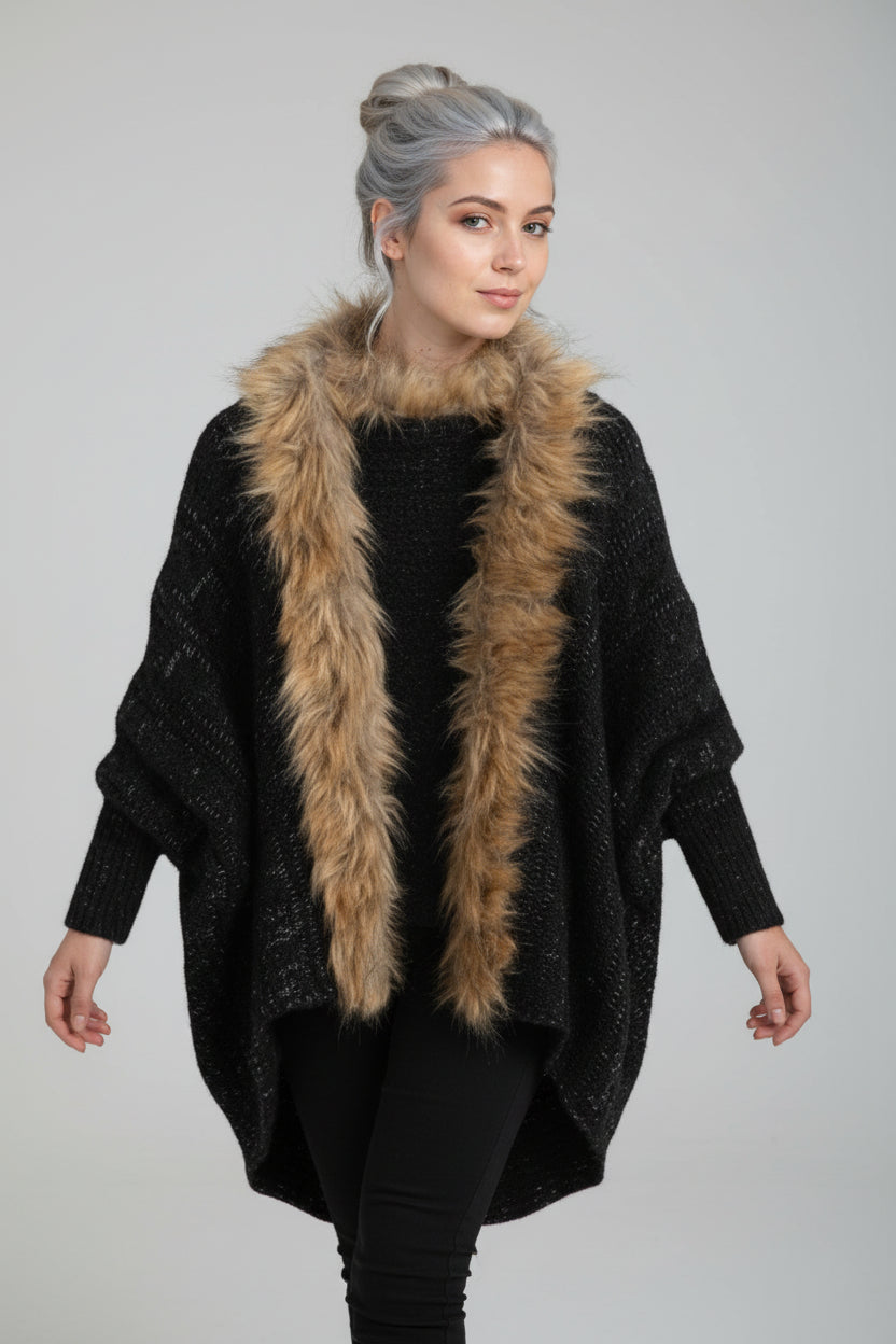 Cardigan Femme à Col Long