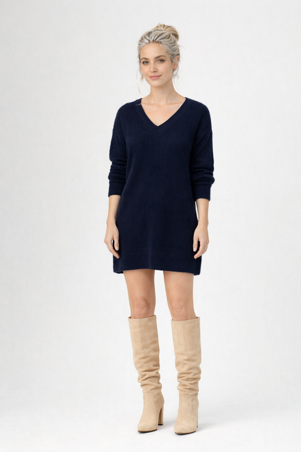 Bottes Noires en Daim pour Femmes en Daim Femme