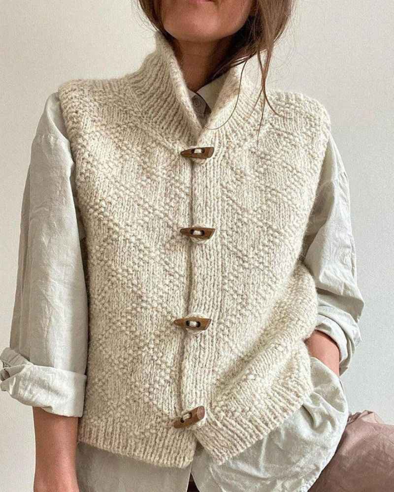 Gilet Sans Manche Femme Élégant en Tricot 0