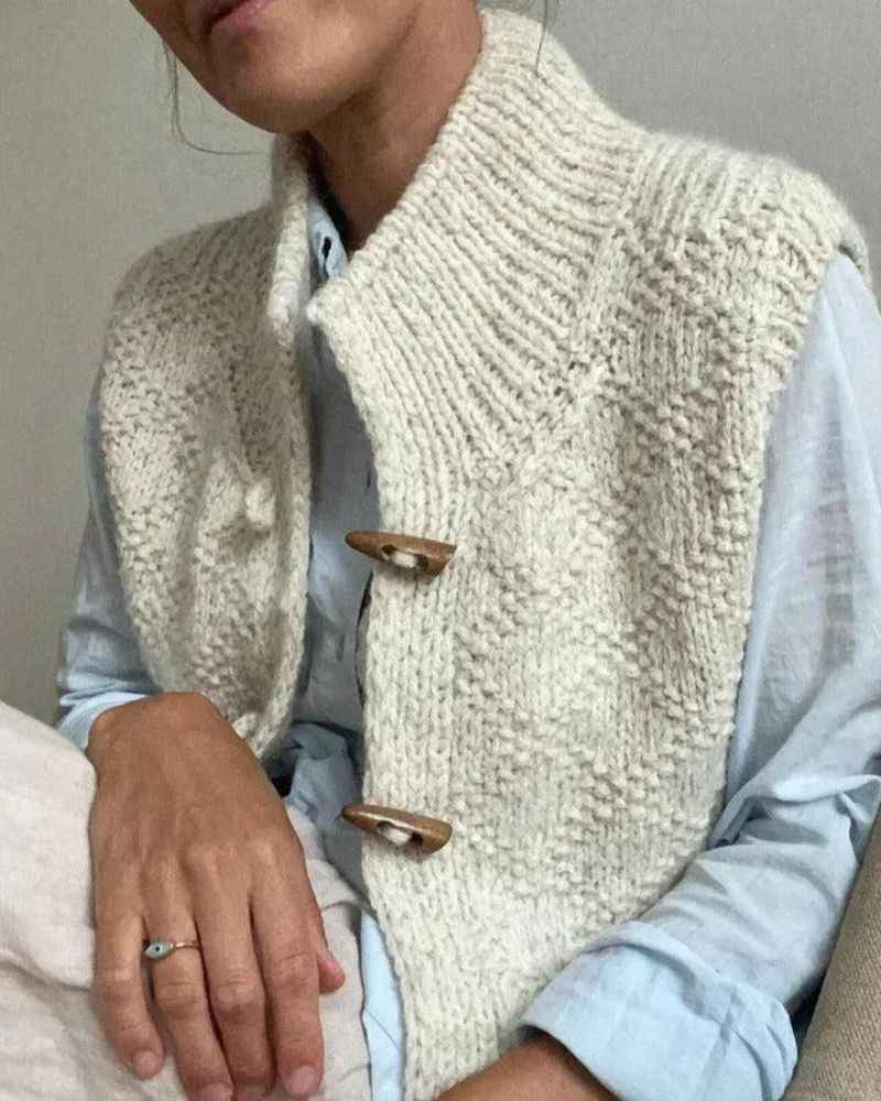 Gilet Sans Manche Femme Élégant en Tricot 1