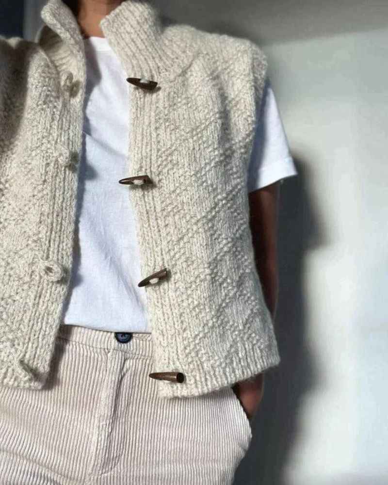 Gilet Sans Manche Femme Élégant en Tricot 2