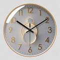 Moderne leise Wanduhr aus Metall – 12 Zoll