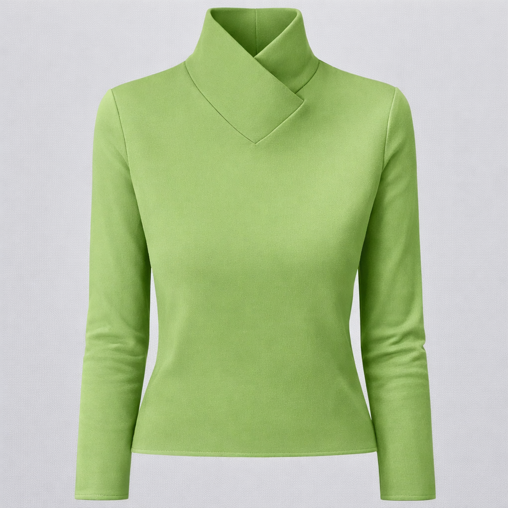 Pull Élégant à Col Montant pour Femme