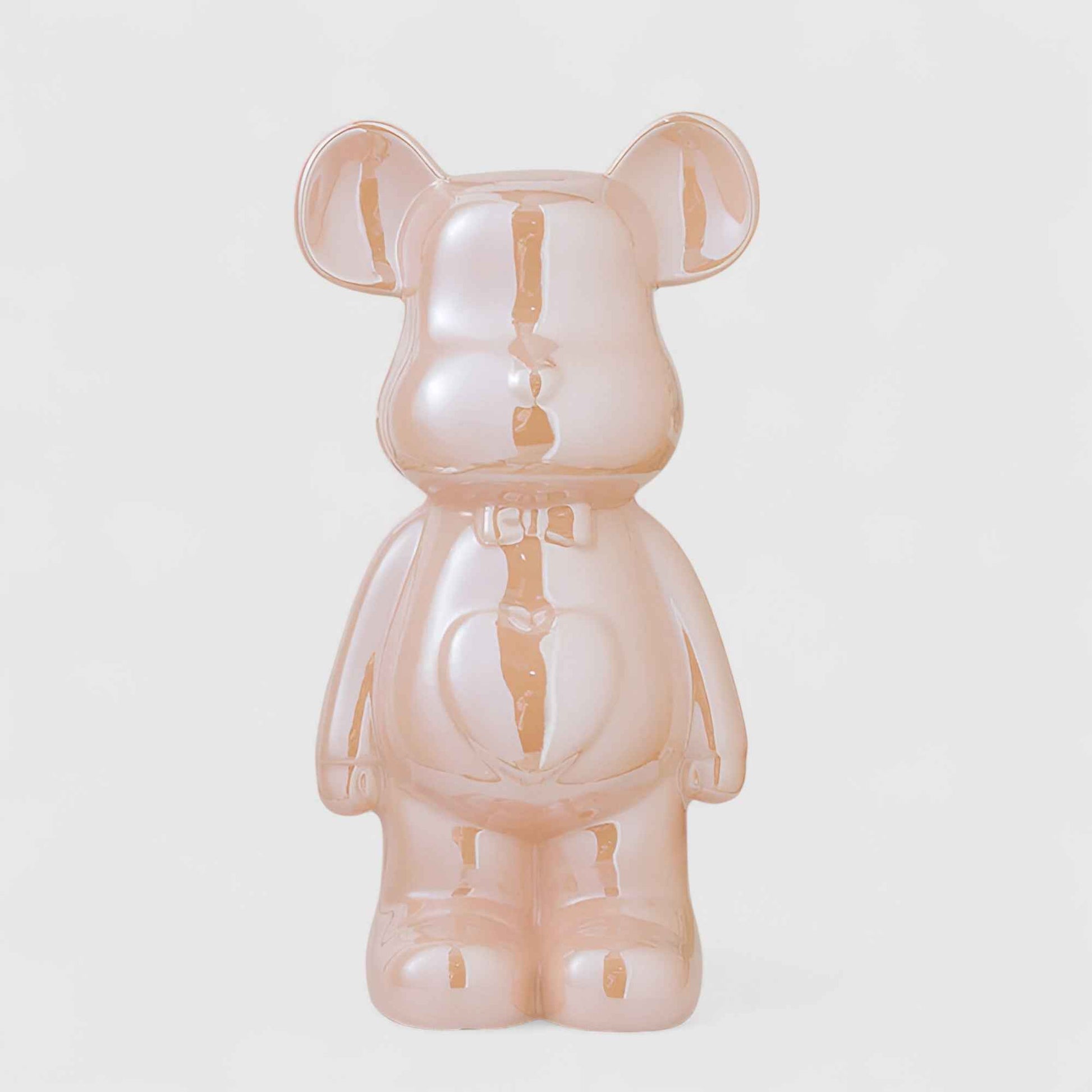 Figurines : Statuette Ours Céramique Luxe 28 cm - Décoration Élegante pour Intérieur dans Rose clair de Marche Lino