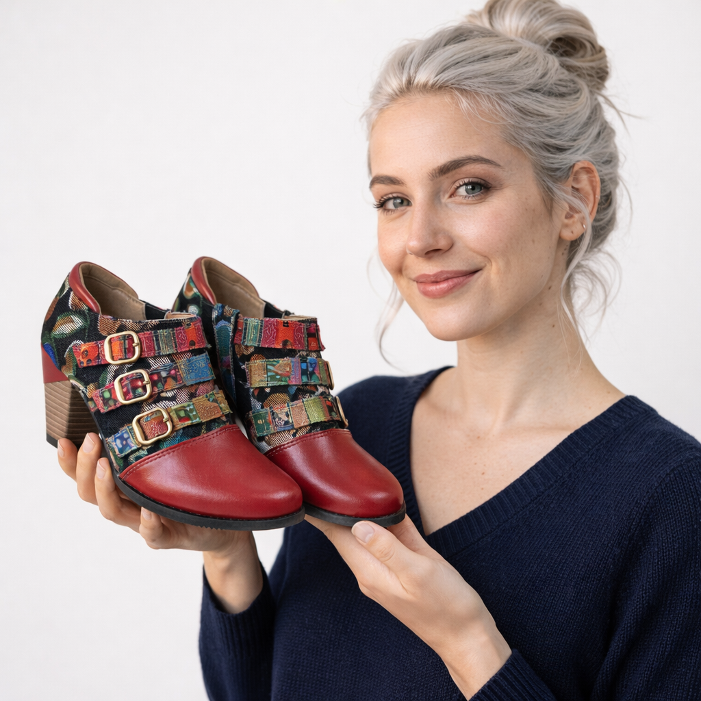 Bottes Femmes Bohème Courtes Cuir