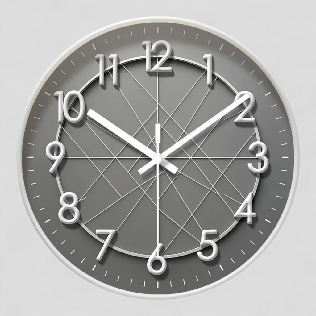 Horloge Murale Design Géométrique Silencieuse