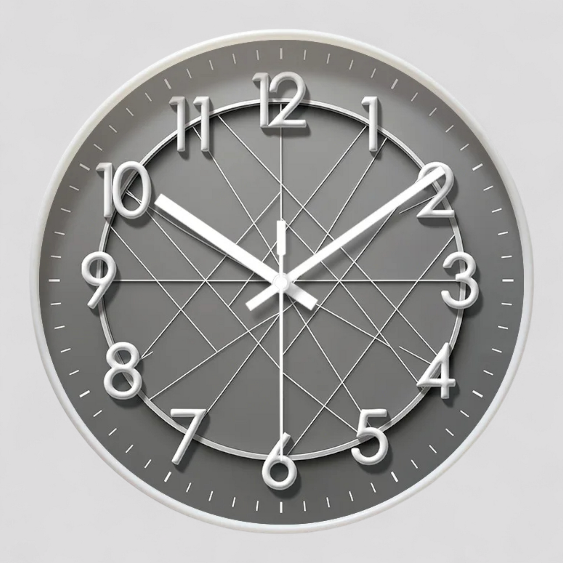 Horloge Murale Design Géométrique Silencieuse