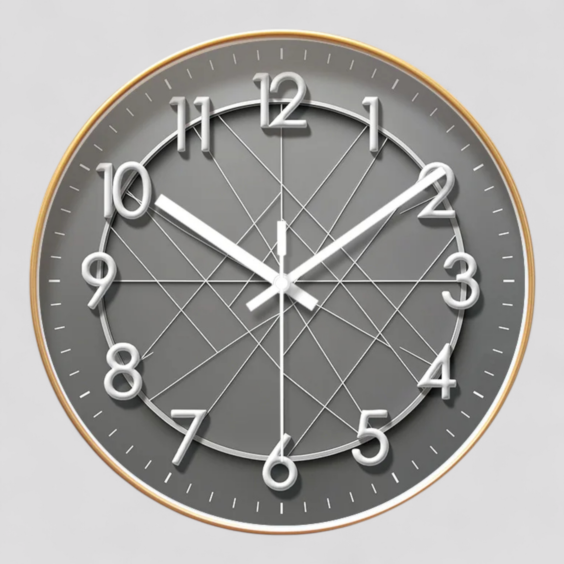 Horloge Murale Design Géométrique Silencieuse