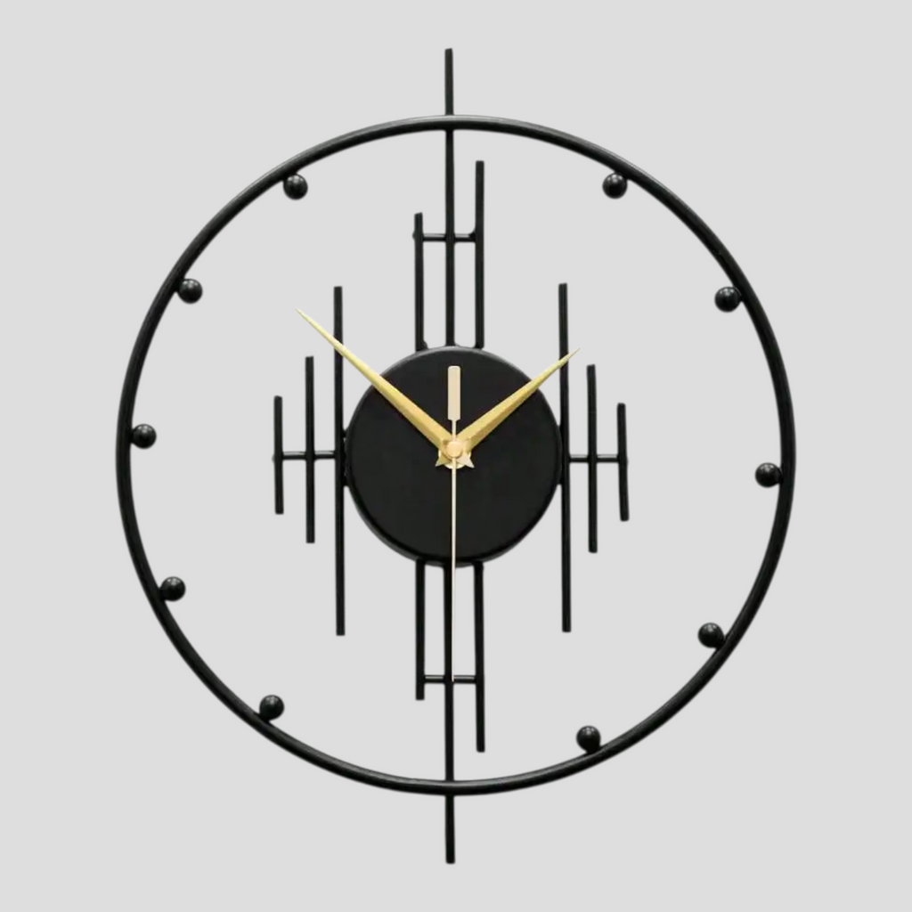 Horloge Murale en Métal au Design Moderne.