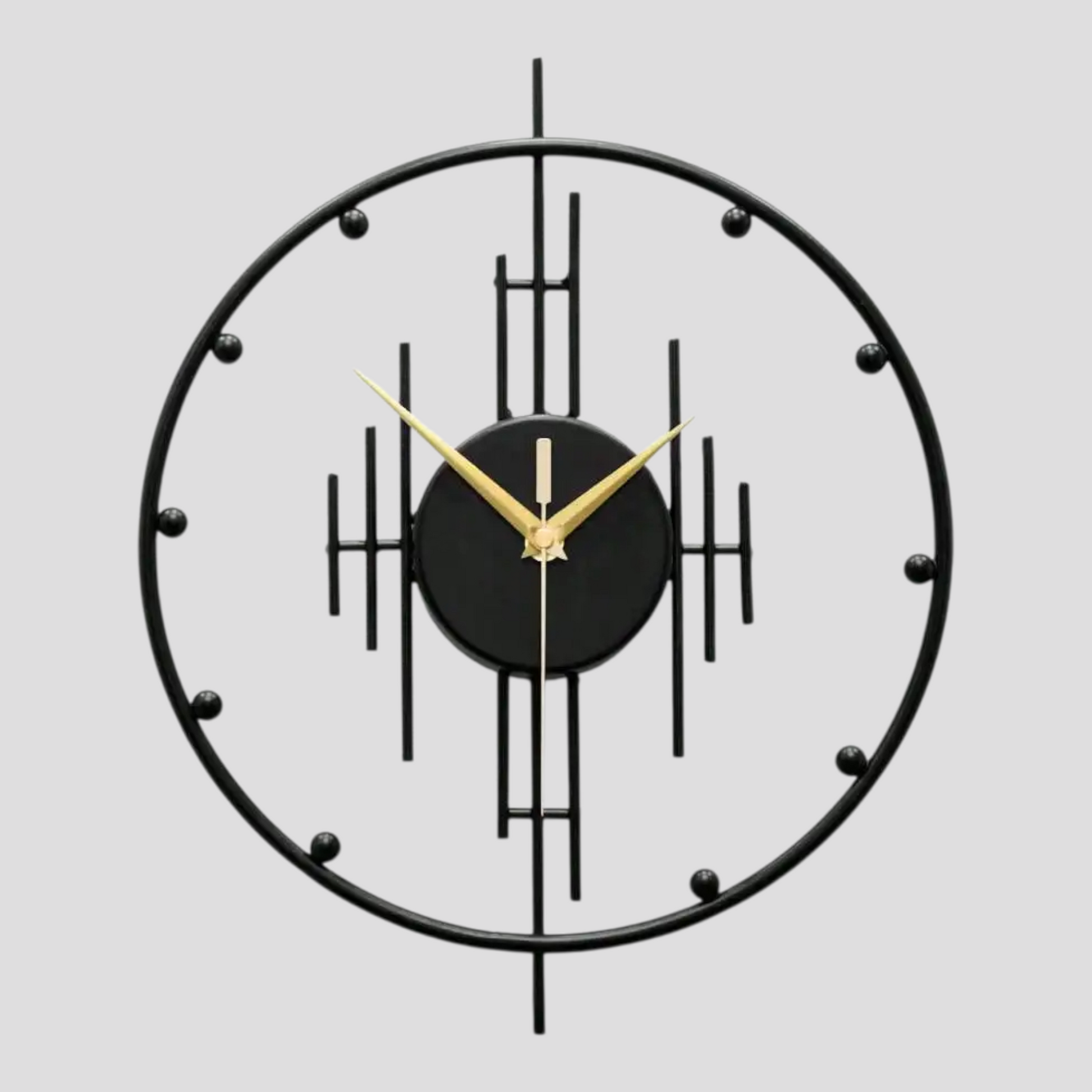 Horloge Murale en Métal au Design Moderne.