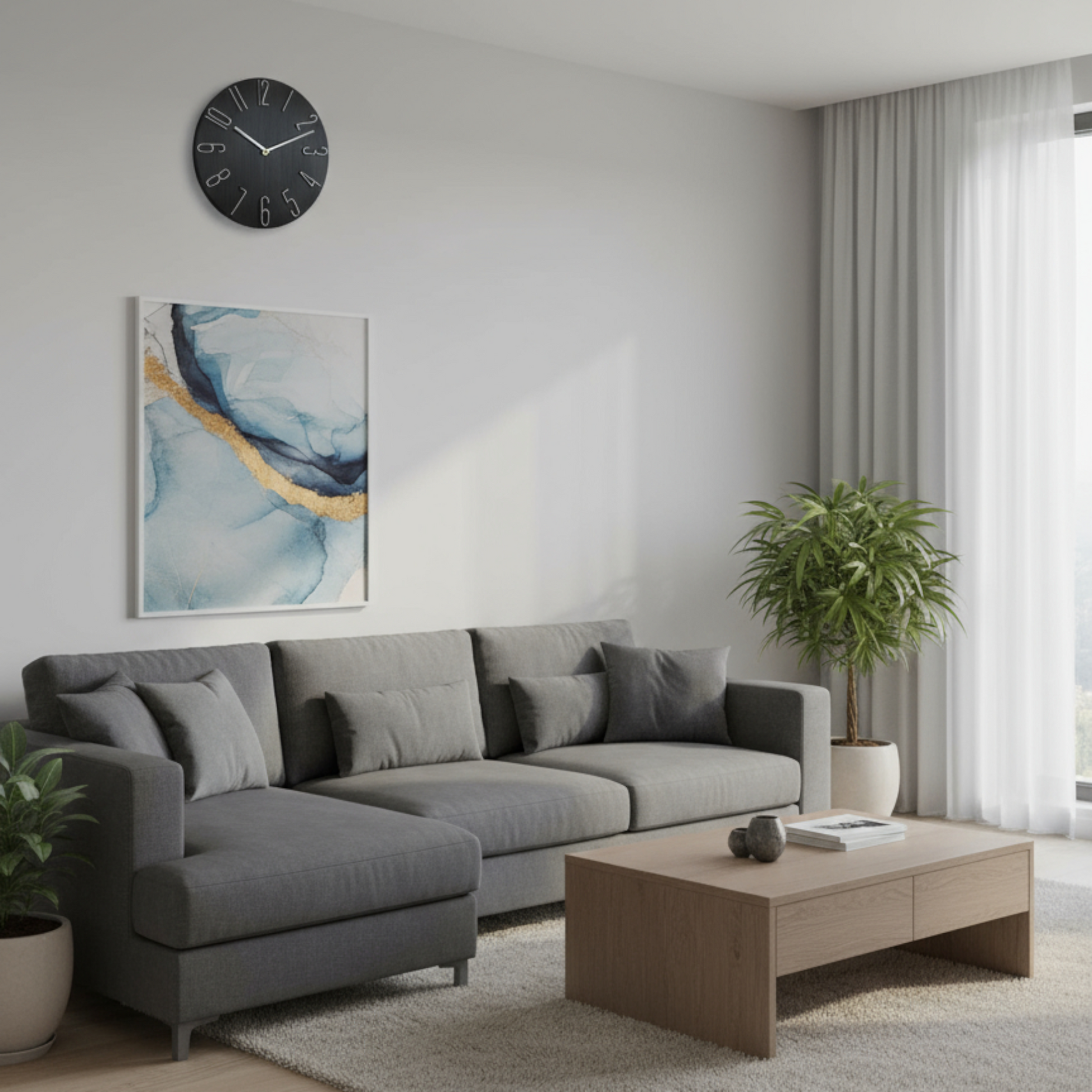 Horloge Murale Silencieuse – Design Nordique, 30 cm