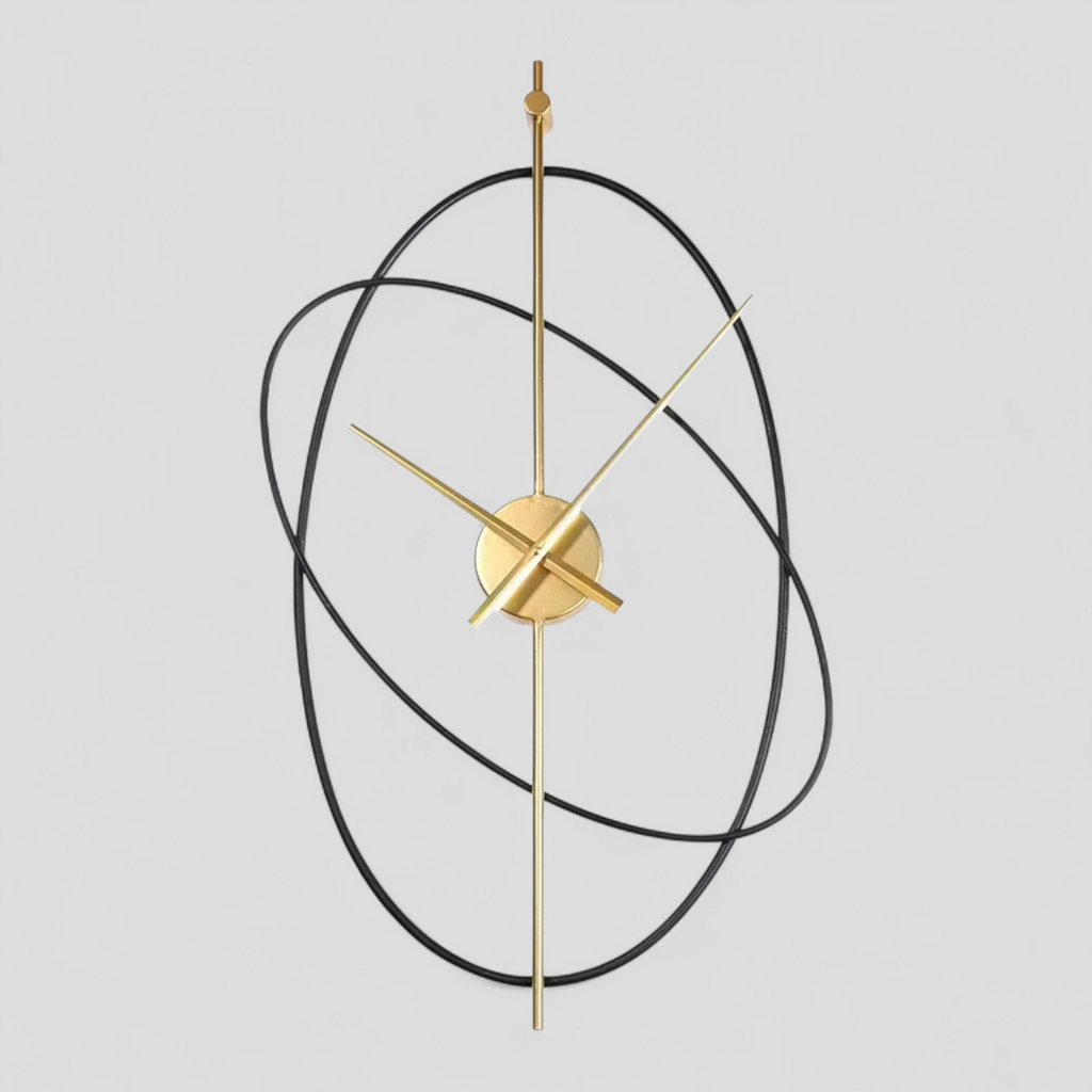 Horloge Murale Design Ovale en Métal