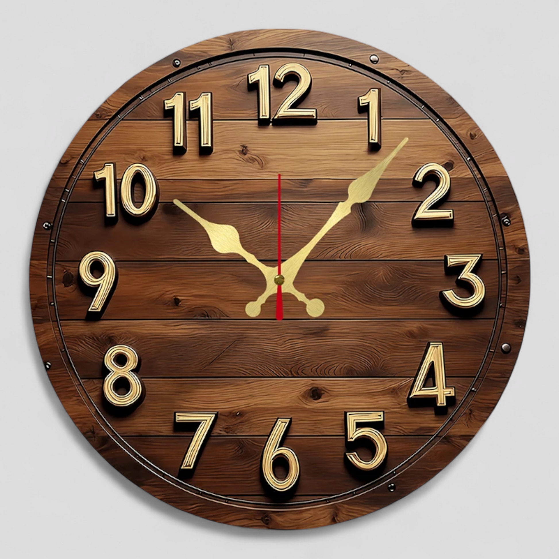 Watch Murale Ronde en Bois – Style Minimaliste