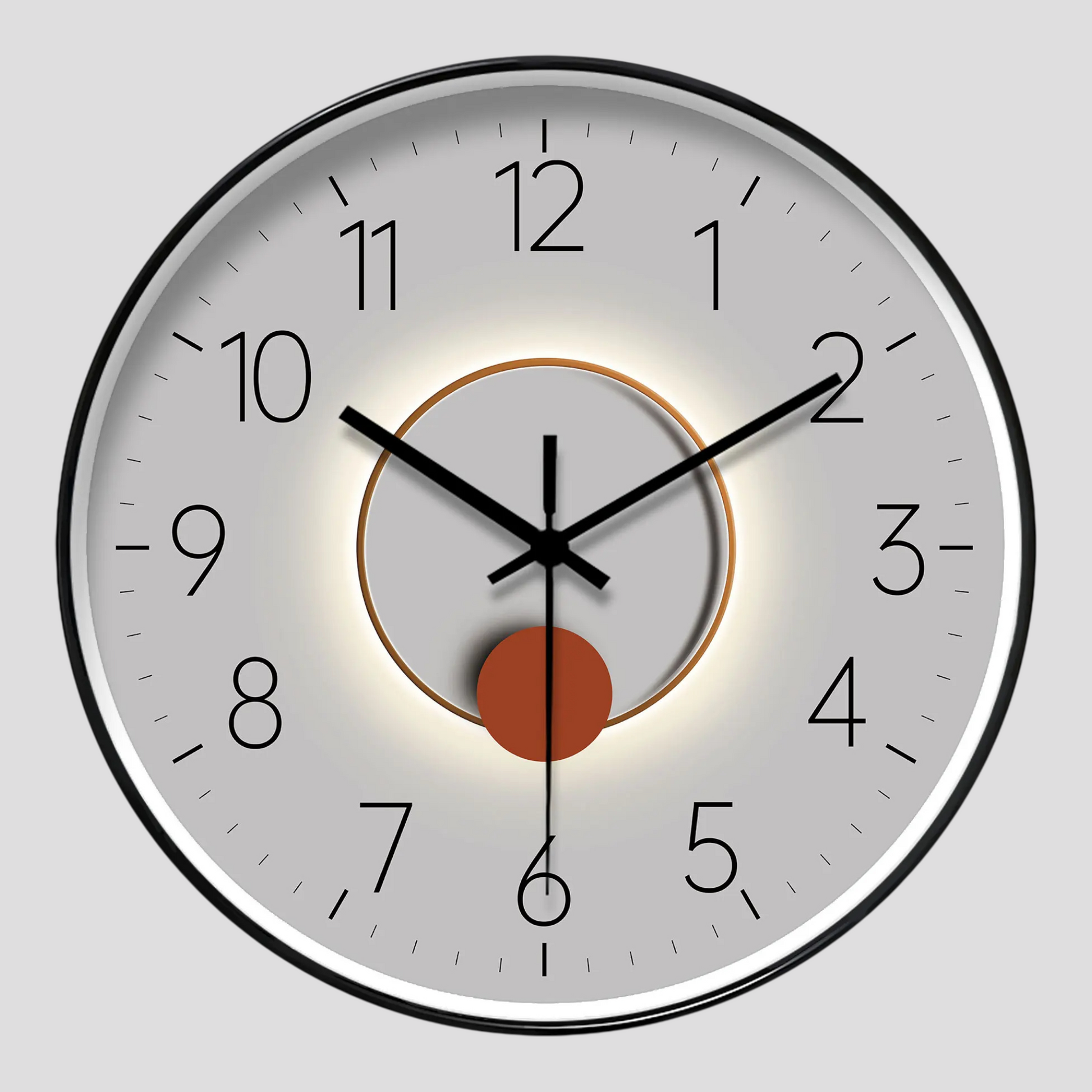 Horloge Murale Ronde Silencieuse avec Balancier – Design Moderne, 30 cm