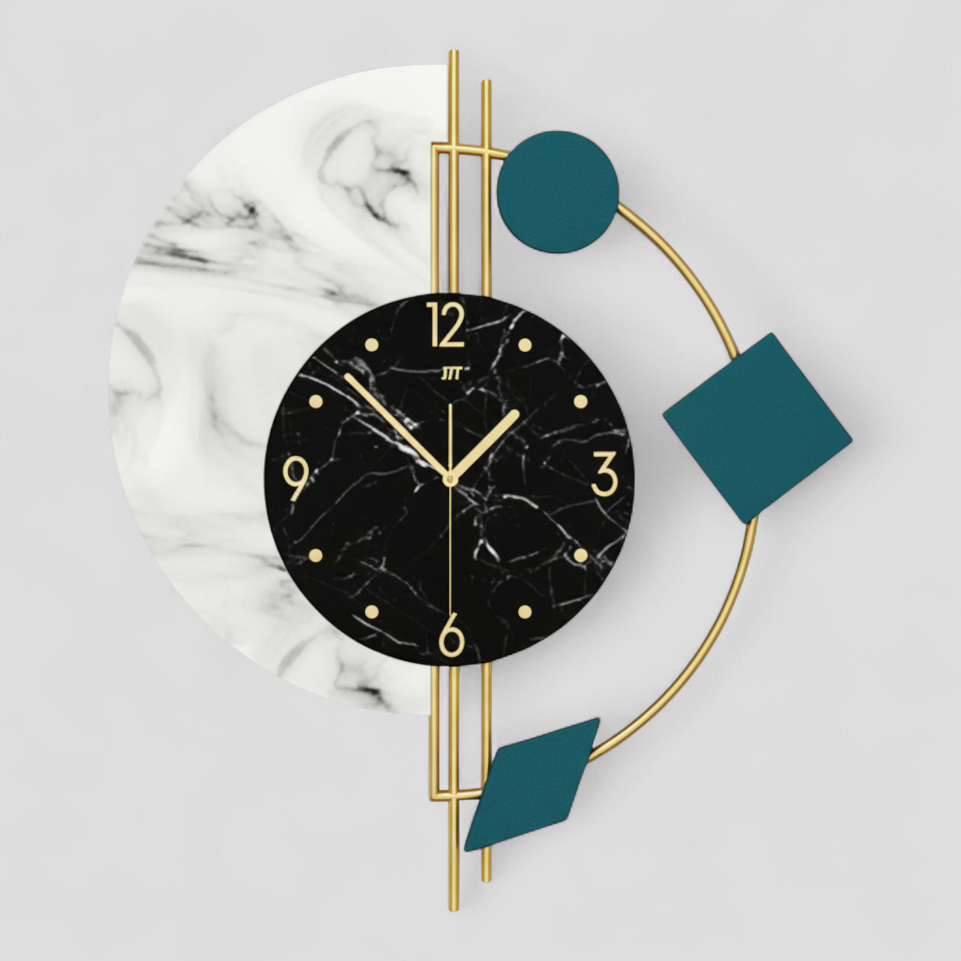 Horloge Murale Silencieuse – Effet Marbre, Style Moderne